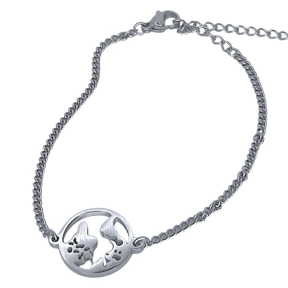 Silver Dolphin Circle Link Bracelet - Women Jewelry Bracelets